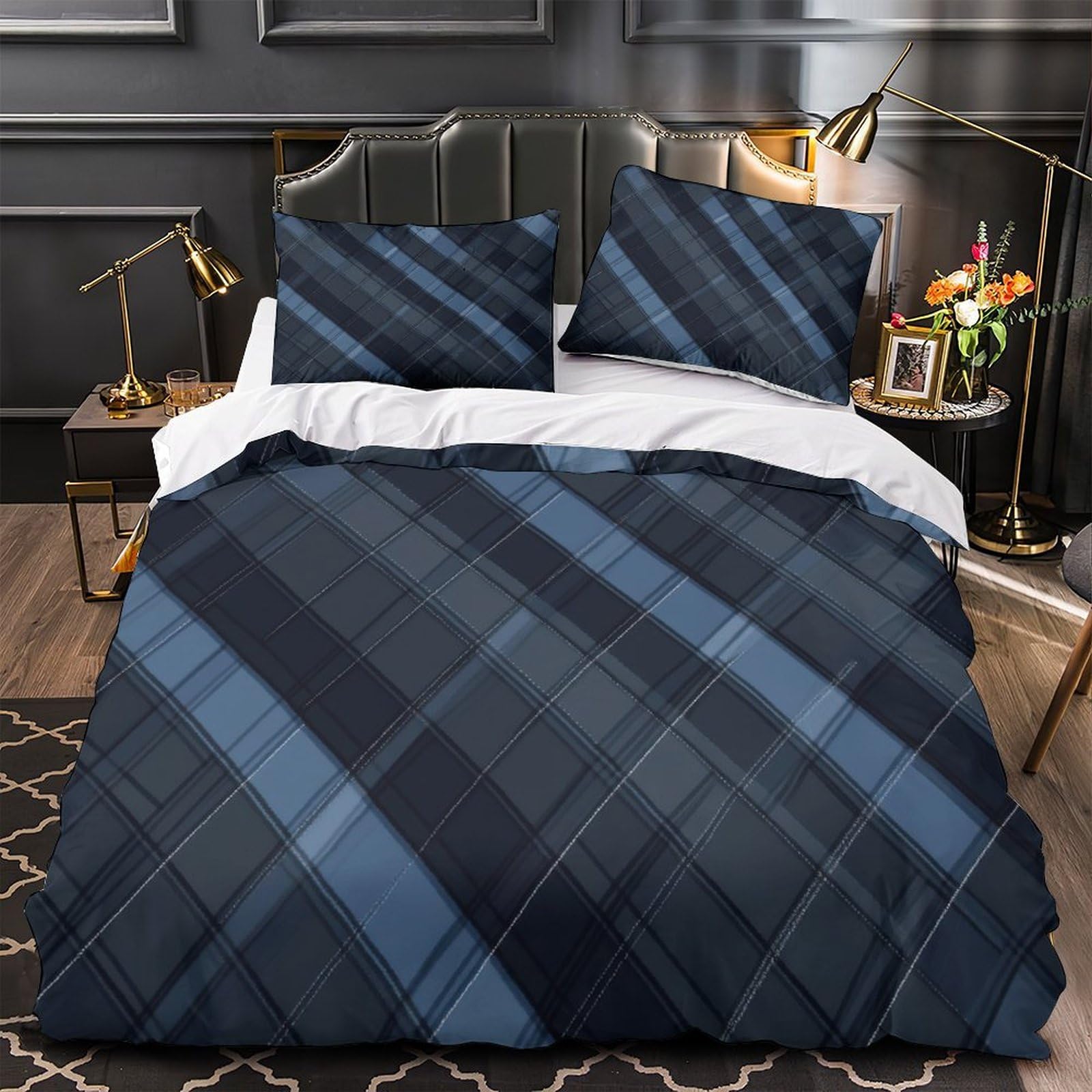 Housse de couette 135x200 pour couple amoureux style bâtiment moderne effet 3D unique