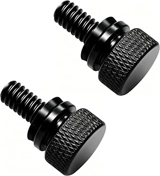 Stainless Steel Seat Bolt Rear Mount Screw Black Compatible with Harley Sportster Touring Dyna CVO Softail Street Bob Models1996-2026,2 PCS