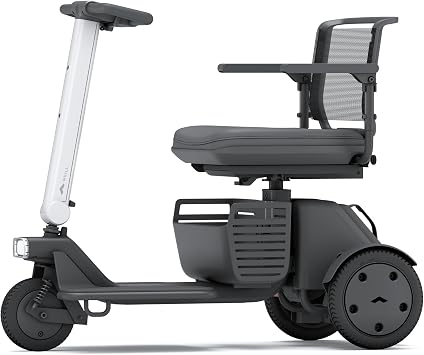 WHILL Model R 3-Wheel Mobility Scooter, Stabilizer Technology, IPX5 Water Resistant, 12-Mile Range, Airline-Friendly, Smartphone App Connectivity White