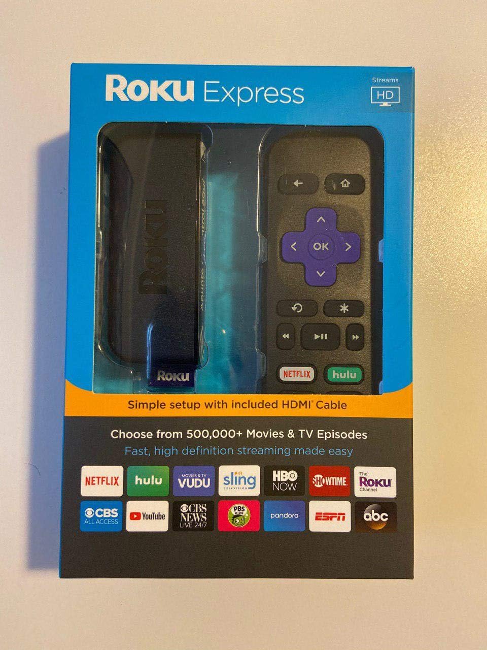 Roku Roku Express HD 1080p Digital Streaming Media Player, 3900RW