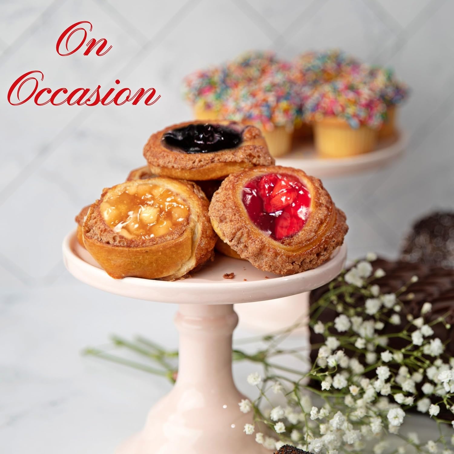 Fruit Danish Pastry | Holiday Food Gifts [12 Count] | Assorted Mini Fruit Filled Cinnamon Buns Individually Wrapped | Christmas, Thanksgiving | Corporate Gifts for Clients-Stern’s Bakery