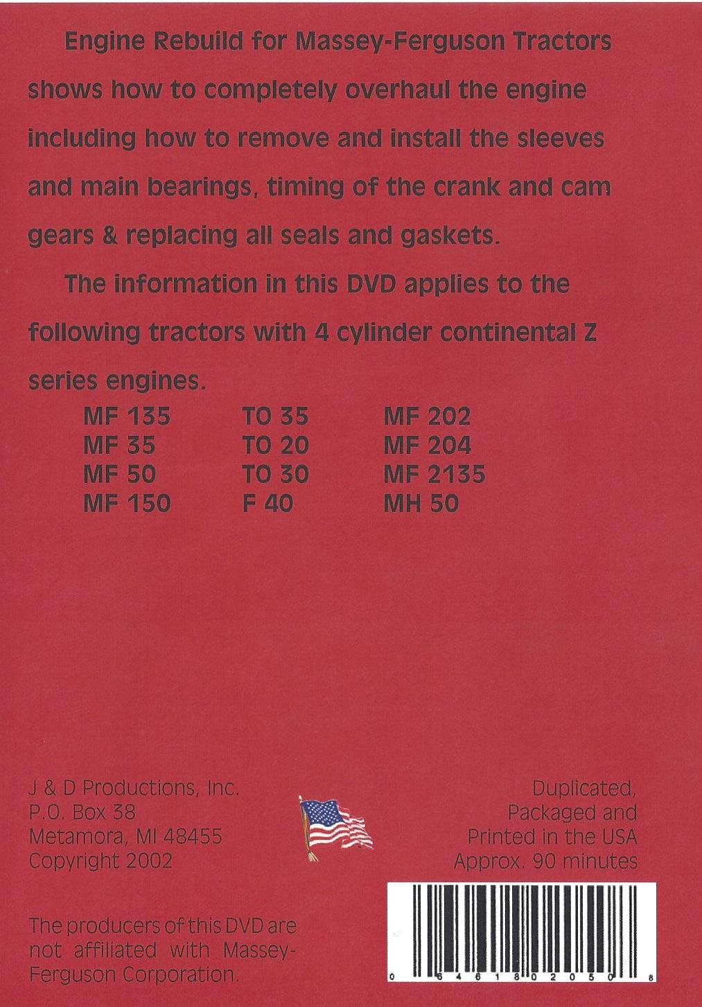 Engine Rebuild for Massey-Ferguson Tractors Featuring Massey-Ferguson ...