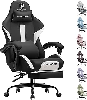 GTRACING Gaming Chair with Foot Rest & Pocket Spring Cushion, Breathable...