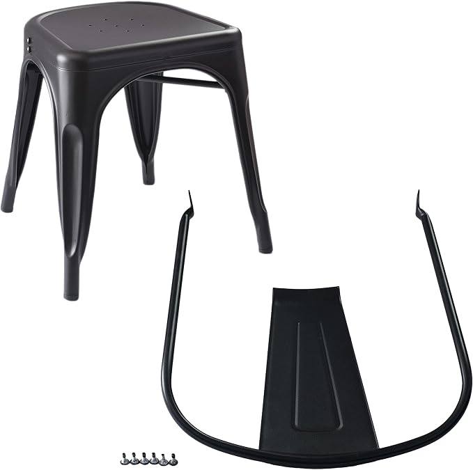 Juego de 4 Sillas de Comedor Amazon Basics Metal Negro Mate miniatura 7