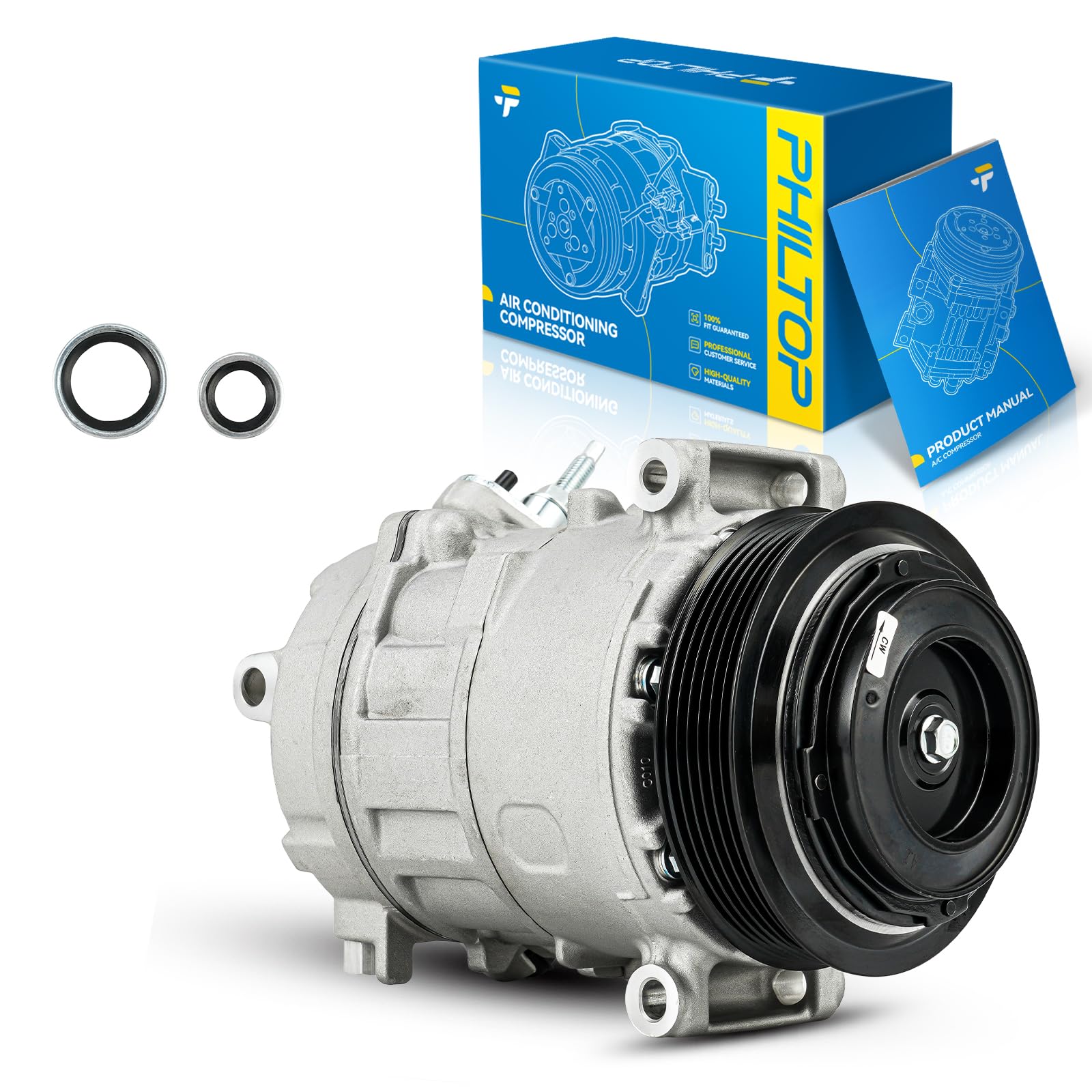 PHILTOP NEW AC Compressor w/Clutch for Jeep Grand Cherokee 2018 6.2L