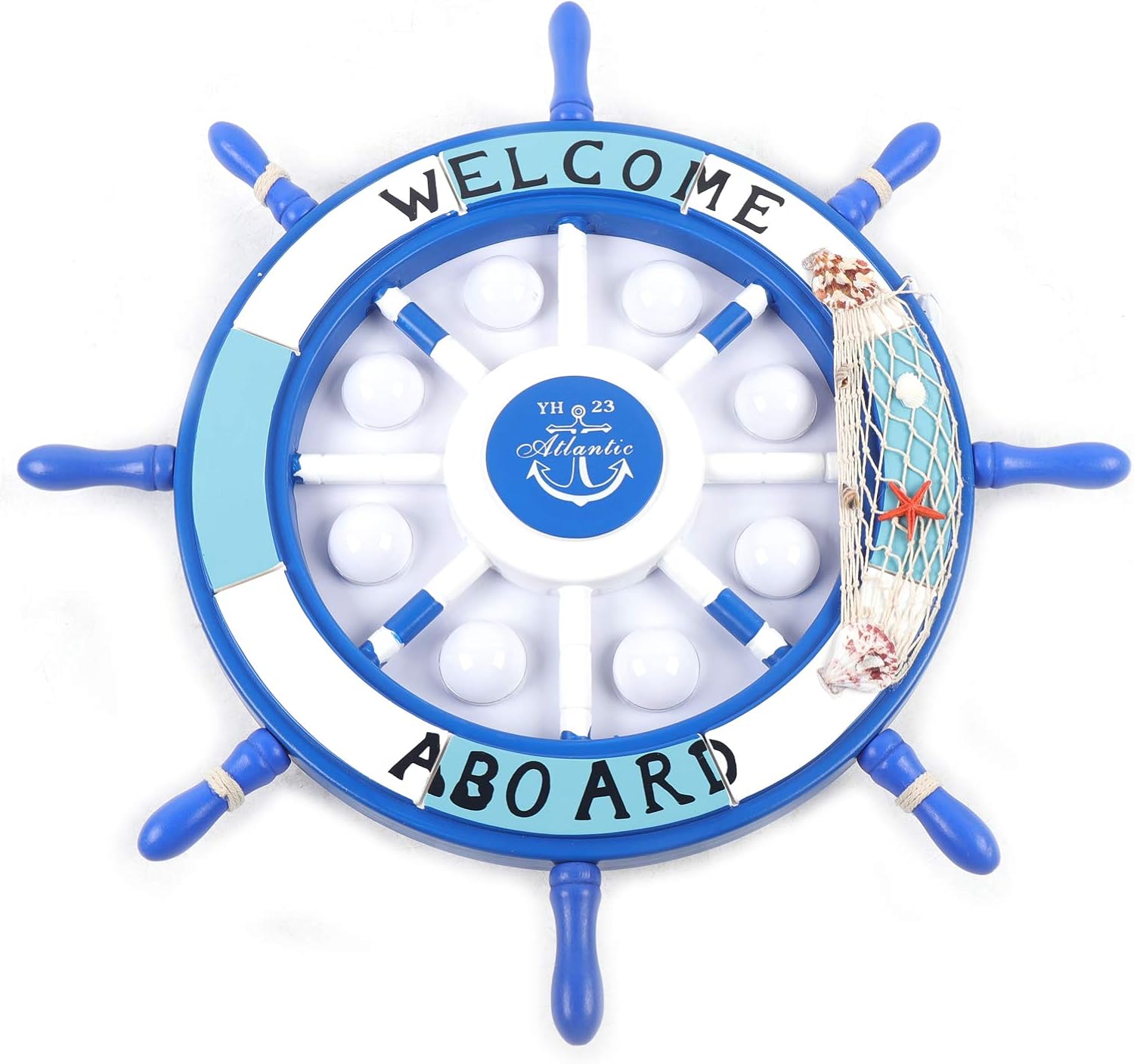 YIYIBYUS Flush Mount Ceiling Lighting Fixture,Children's Room Rudder Shape Ceiling Lamp,8 Lights Cartoon Close to Ceiling Light Fixture for Study Room,Bedroom,Children's Room