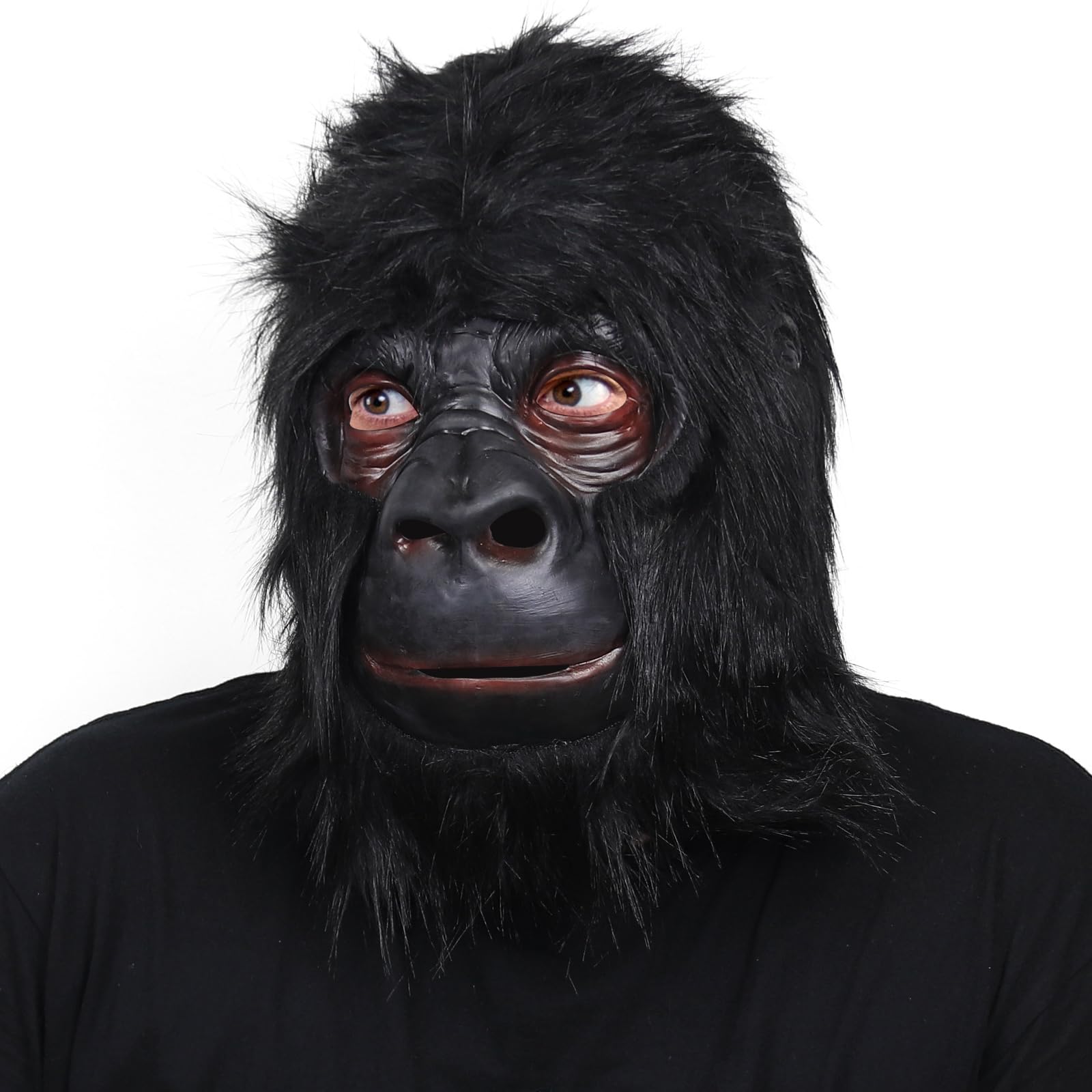 shayulajiao Gorilla Mask Adult Black Monkey Latex Head Mask Costume Prop