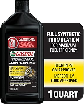 Castrol Transmax DEX/MERC Automatic Transmission Fluid, 1 Quart, Pack of 6