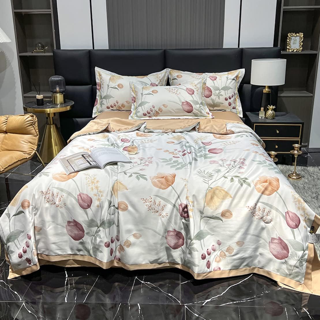 Summer futon, native pattern, single, for summer nights, 200*230cm, 1 piece, stylish, cute, no cover needed, futon, color 5, double, 4 piece set, cool, silk touch, cool to the touch, air conditioning