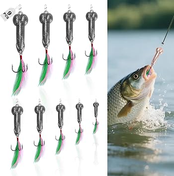 9Pcs Funny Fishing Lures, 2026 Different Sizes Metal Prank Fishing Lures for Bass,Trout,Salmon,Catfish,Kingfish and More - Fishing Gifts for Men,Fishermen