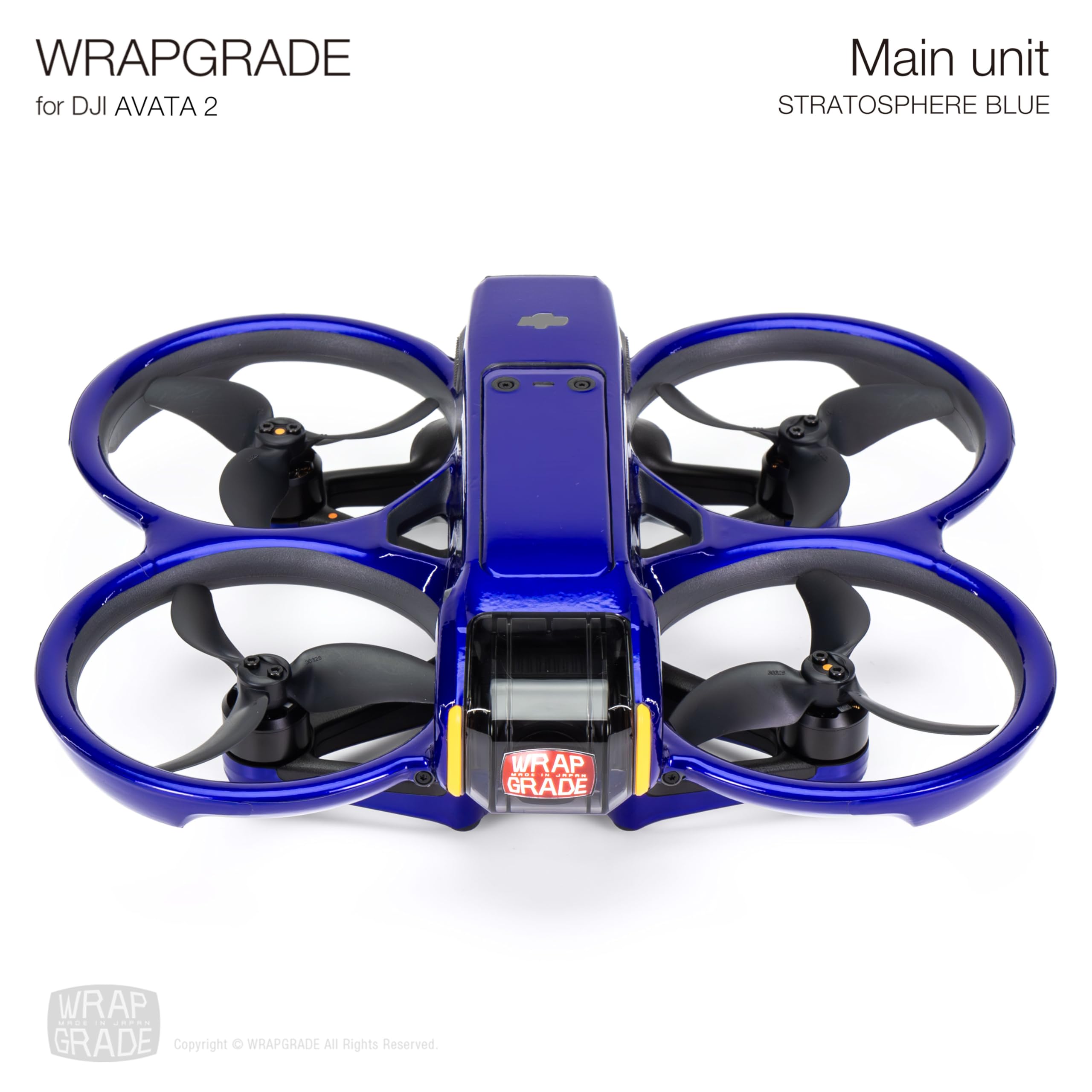 WRAPGRADE Skin Stickers Compatible with DJI Avata 2 (Stratosphere Blue)