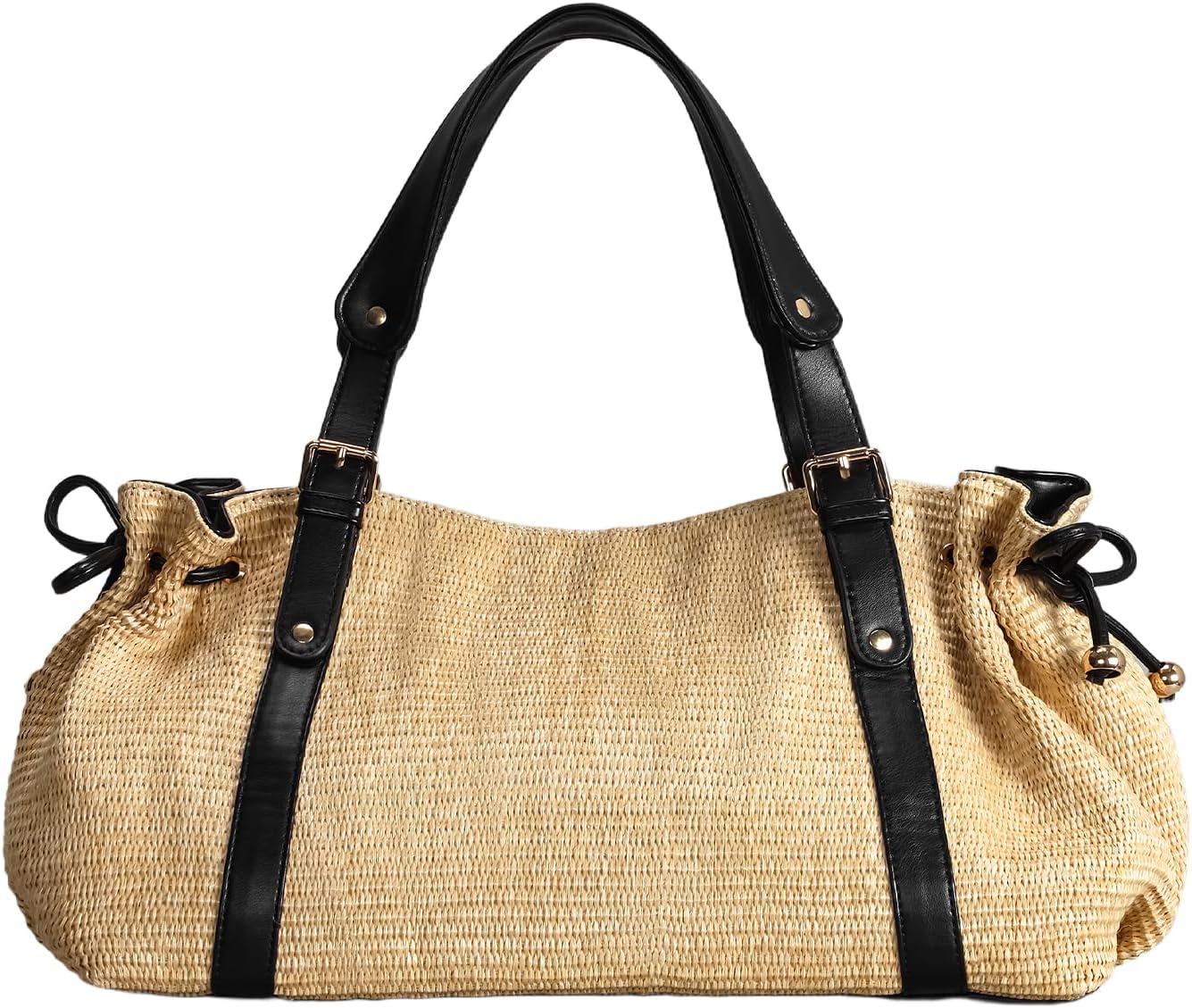 Straw Tote Bags for Women, Y2K Large Soft Summer Straw Purses and Handbags Shoulder Woven Raffia Beach Boho Bag