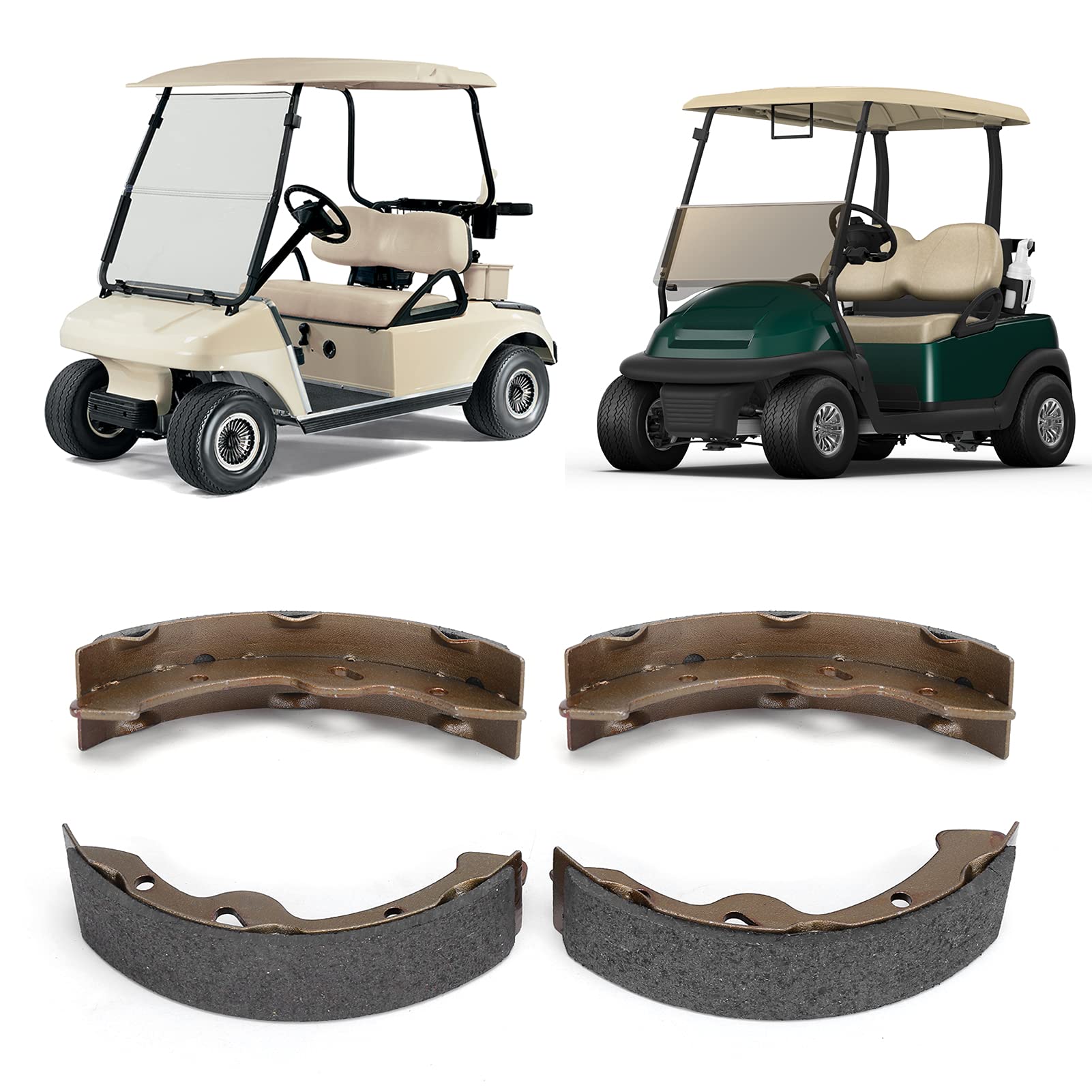 Set ganasce freno per carrello da golf 4 Pezzi Set Ganasce freno per auto Club 70794G01 JG5‑F5330‑00 Sostituzione per EZGO TXT Gas Elec 97‑09.5