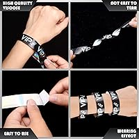 Vista 4 de Teling Paquete de 500 pulseras VIP de plástico para fiestas, pulseras de plástico personalizadas para eventos, pulseras resistentes al rasgado