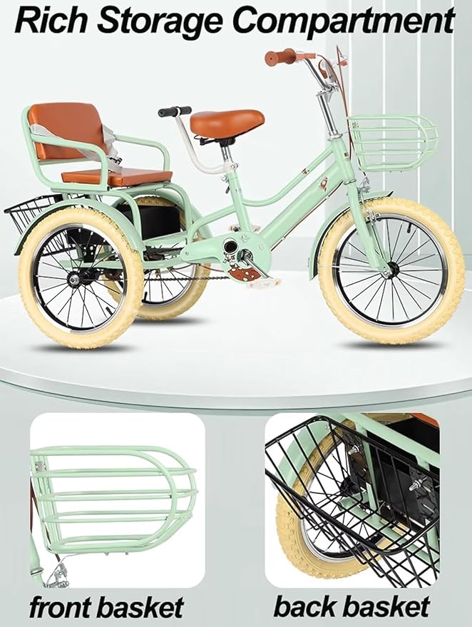 Triciclo Rickshaw con Pedales y Canasto Trasero miniatura 7