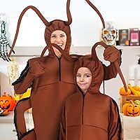 Vista 4 de Panitay Disfraz de cucaracha espeluznante disfraz de Halloween de cucaracha extraña para adultos y niños, cosplay de Halloween