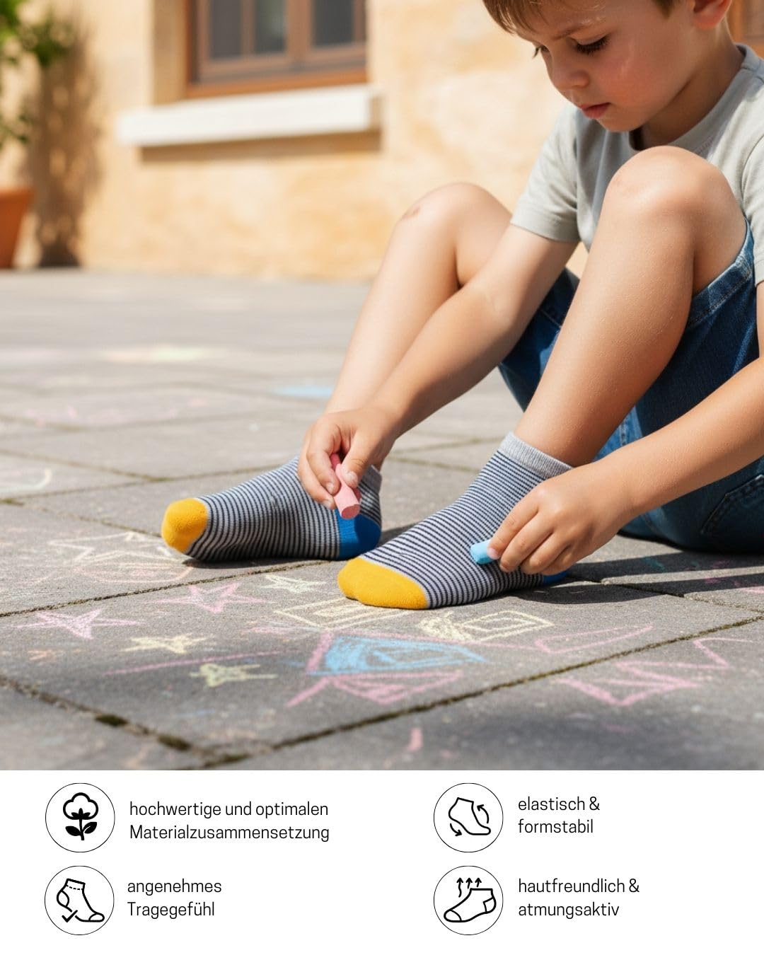 10 Paar Kinder Sneaker Socken Jungen & Mädchen Baumwolle Kindersocken