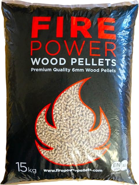 Firepower Wood Pellets for Pizza Ovens - High Heat Output Pizza Oven Pellets - Premium Softwood - 6mm (15kg)