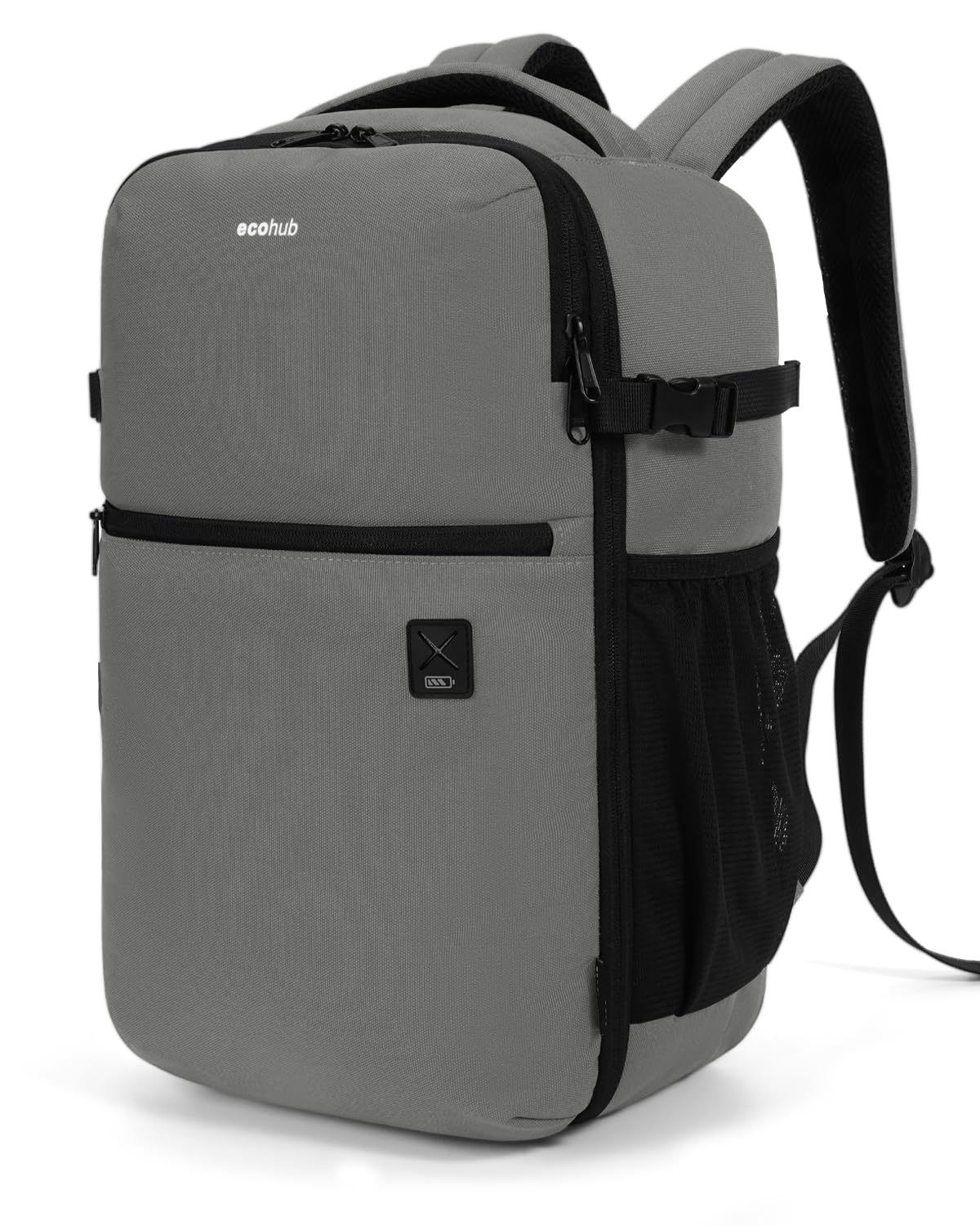 ECOHUB für Ryanair Handgepäck Rucksack 40x20x25, 20L Reiserucksack Handgepäck Flugzeug Unter Sitzplatz, Recycelten Travel Backpack mit 14 Zoll Computerfach