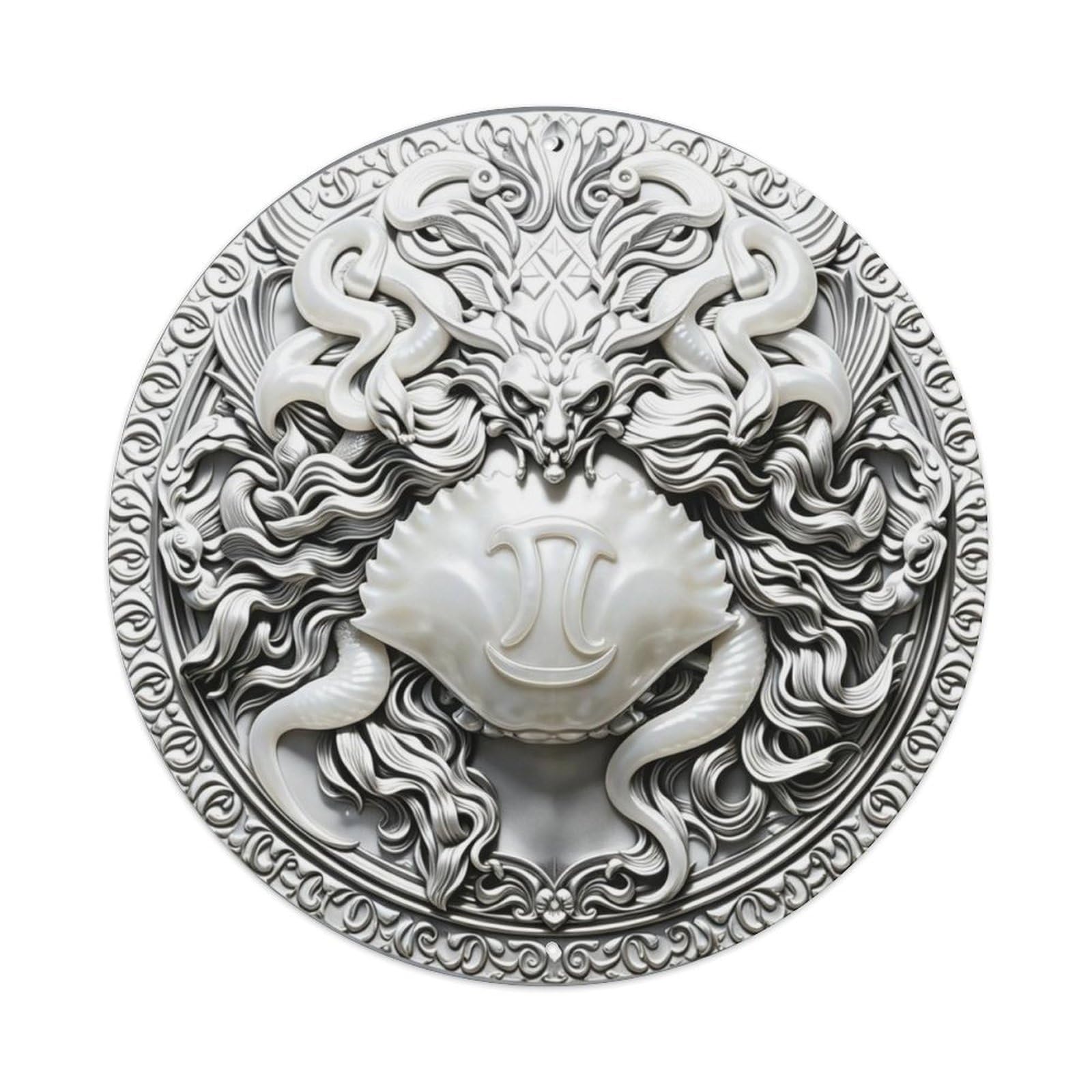 Lvalogy Style Cancer Crab Zodiac Sign 3D Astrology Metal Tin Sign Plaque