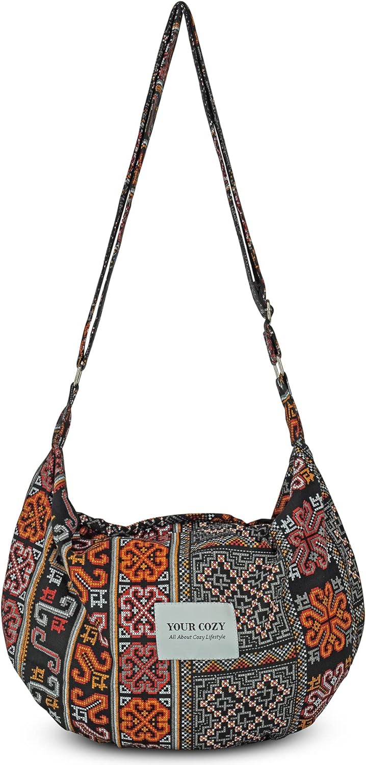 Crescent Crossbody Bag for Women Boho Sling Purse with Zipper Lightweight Hobo Messenger Shoulder Bag - Image 4