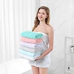 Aibaser Towels - Premium 100% Cotton Bath Towels Set (27 x 54 inches), Lightweight and High Absorbency Quick Drying (Grey)
