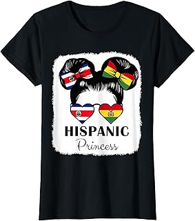 Hispanic Princess Roots Costa Rica and Bolivia Mix Heritage T-Shirt