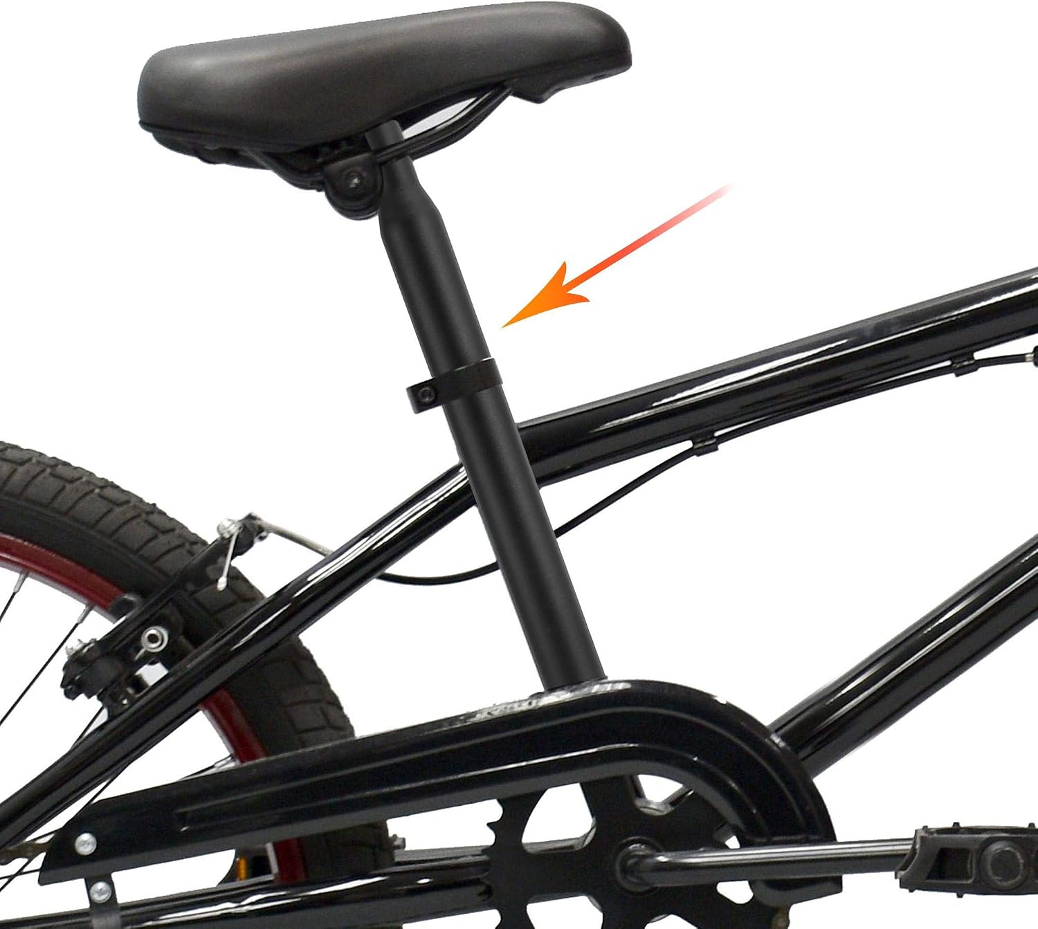 X AUTOHAUX 28.6x450mm Bicycle Seat Post Aluminum Alloy without Scale Mark Black - Image 3