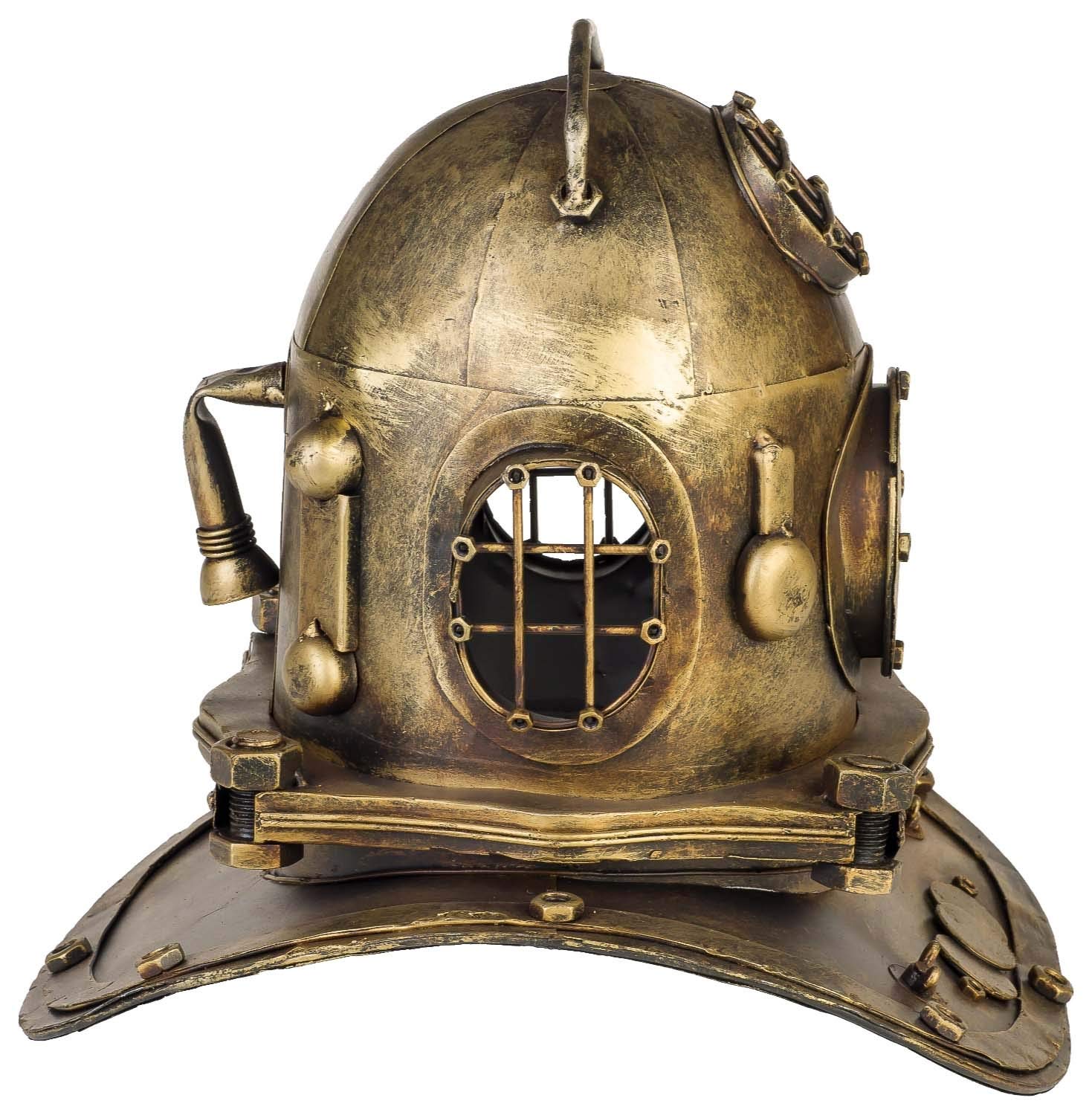aubaho Casco de Buceo immersione 32cm subacquea Metal decoración Maritim Estilo Antiguo