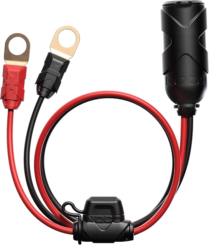 Adaptador 12 V NOCO GC018 15 A com plugue tipo acendedor, tomada fêmea e terminais de olhal – 1 unidade