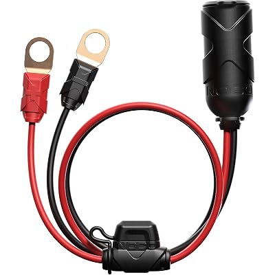 NOCO GC018 15A 14AWG 12V Adapter, Heavy-Duty Cigarette Lighter Plug, and Female Socket with Eyelet Terminals