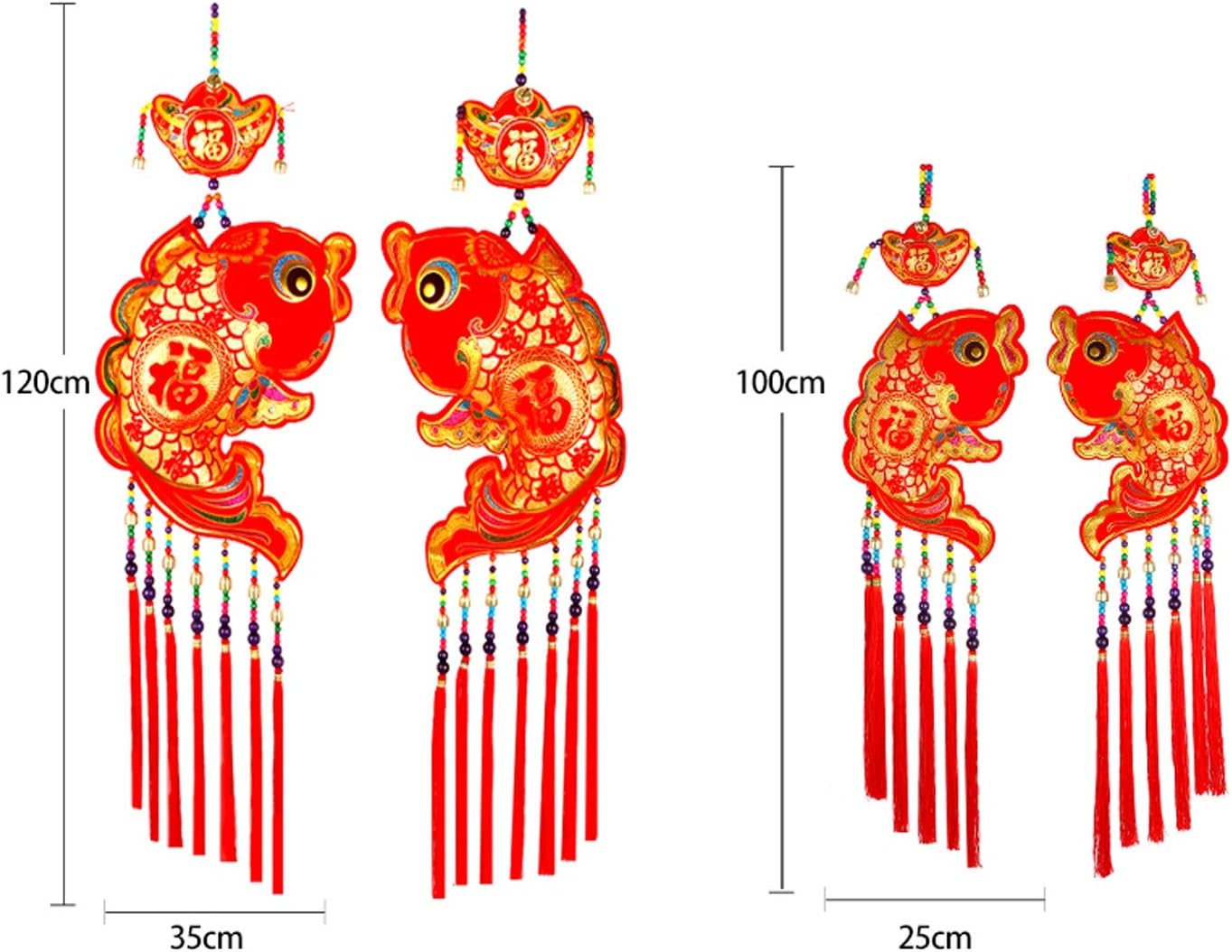 Chinese Knot Chinese Year Decorations Chinese Knot Chinese Spring Festival Home Décor Chinese Knot Hanging Pendant for Home Restaurant Red Tassel Hanging Ornaments (Size : Small)