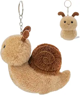 Animal Keychain Plush - Adorable Soft Figurine Bag Charm Keyring | Snail Plush Animals for Kids Teens Boys Plush Keychain Adorable Soft Figurine Collectibles Bag Charm