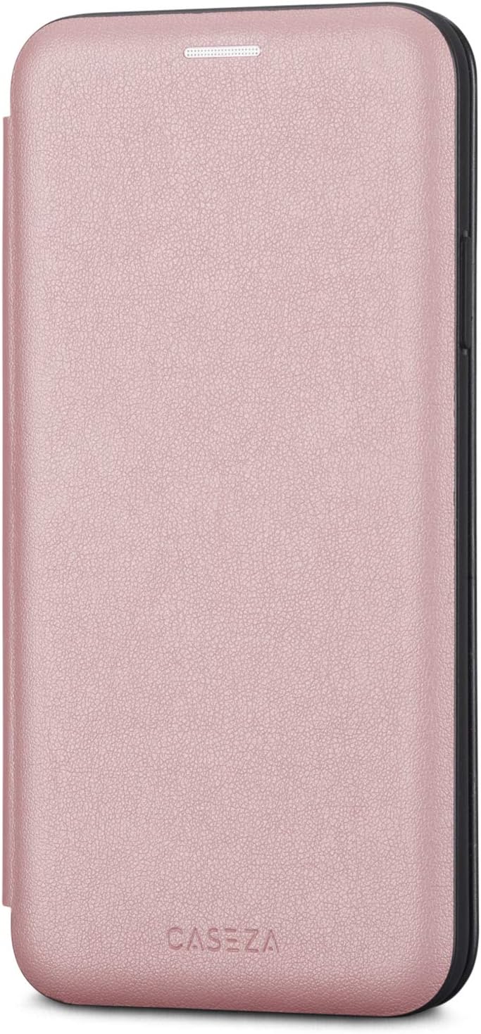 iPhone 11 Pro Max Flip Case Rose Gold - CASEZA Dublin PU Leather Case - Premium Vegan Leather Wallet Book Folio Cover for The Original iPhone 11 Pro Max (6.5") - Ultra Thin with Magnetic Closure