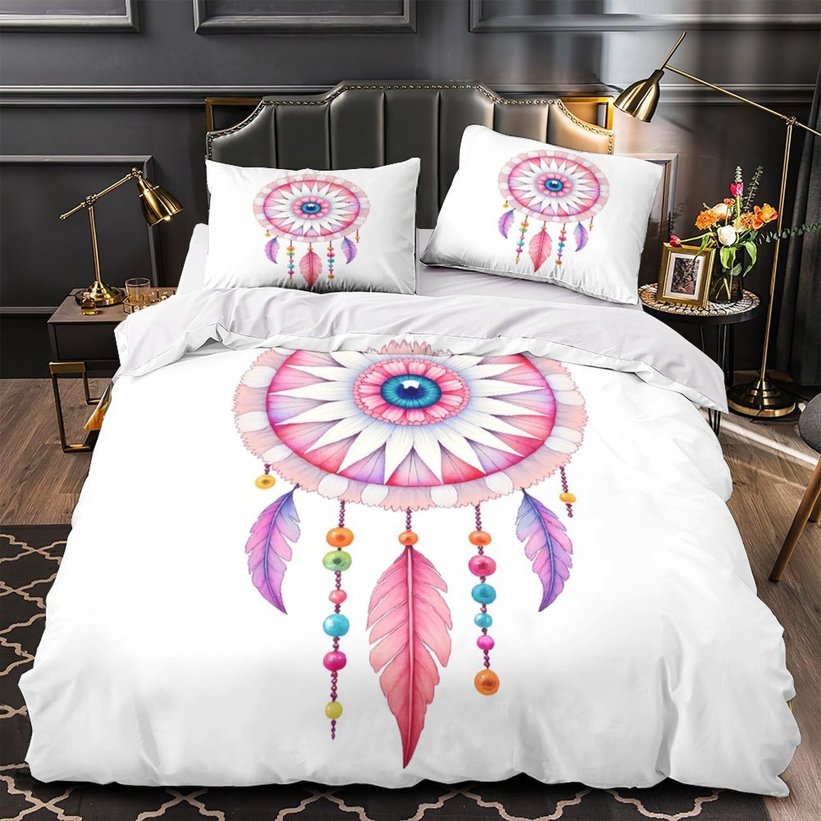 Housse de couette dragon hypoallergénique et douce pour ado