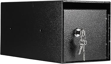 Thickened Steel Cash Drop Box, Mountable Money Safe Box with Lock and Pry-Resisitant Slot, Heavy Duty Rent Deposit Money Safes for Counter, Retail Store, Home, Office, Hotel