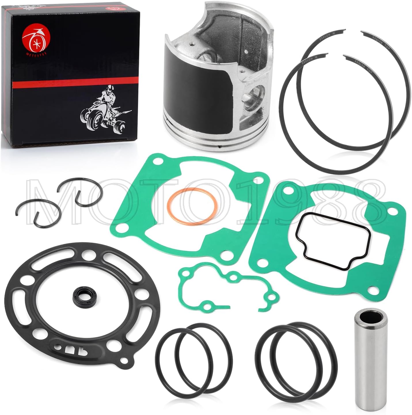 Top End Piston & Ring W/Gasket Kit Oversize 0.5mm 53mm For Kawasaki KX100 1995-2013