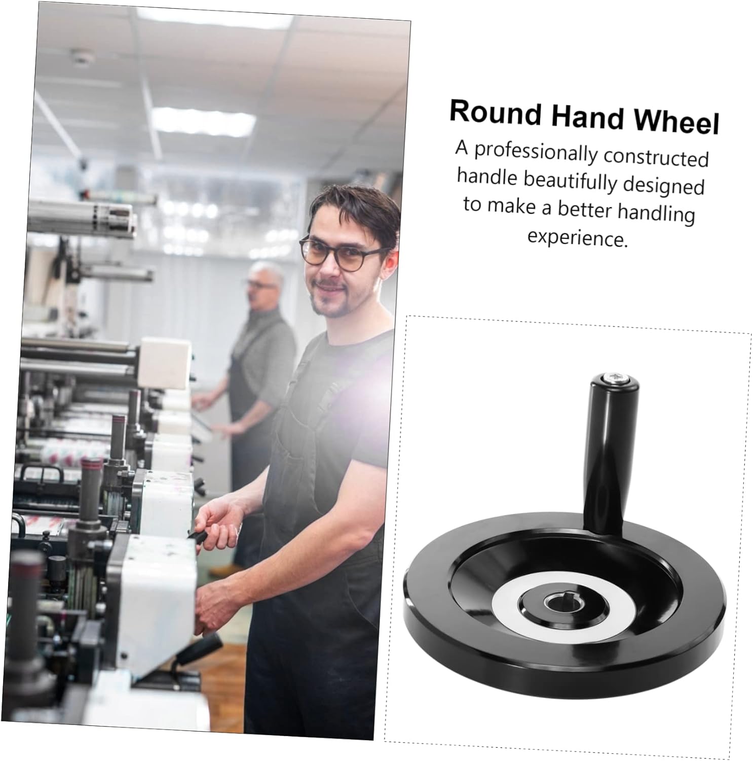 ABOOFAN Hand Crank Mechanical Wheel Ergonomic Handle for Easy Disassembly for Machinery Woodworking and Food Packaging Applications