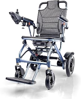 D04- silla de ruedas eléctrica plegable con batería de litio extraíble de 10AH y motor de 500W, autonomía hasta 20km, capacidad de carga de 150kg
