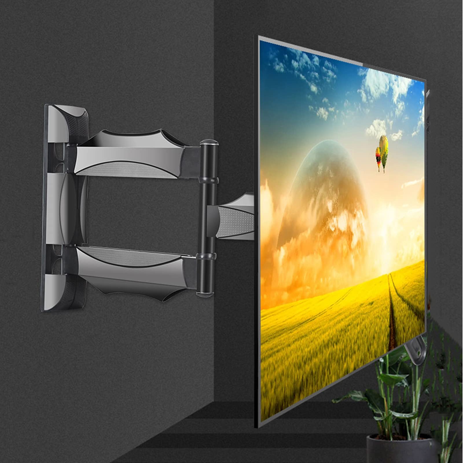 tv Stand 32 "-58" tre braccio TV Staffa girevole Full Motion TV Rotazione di inclinazione dell'estensione della staffa di montaggio a parete, tiene fino a 62 libbre, max VESA 40. 0x400mm. .per casa, u