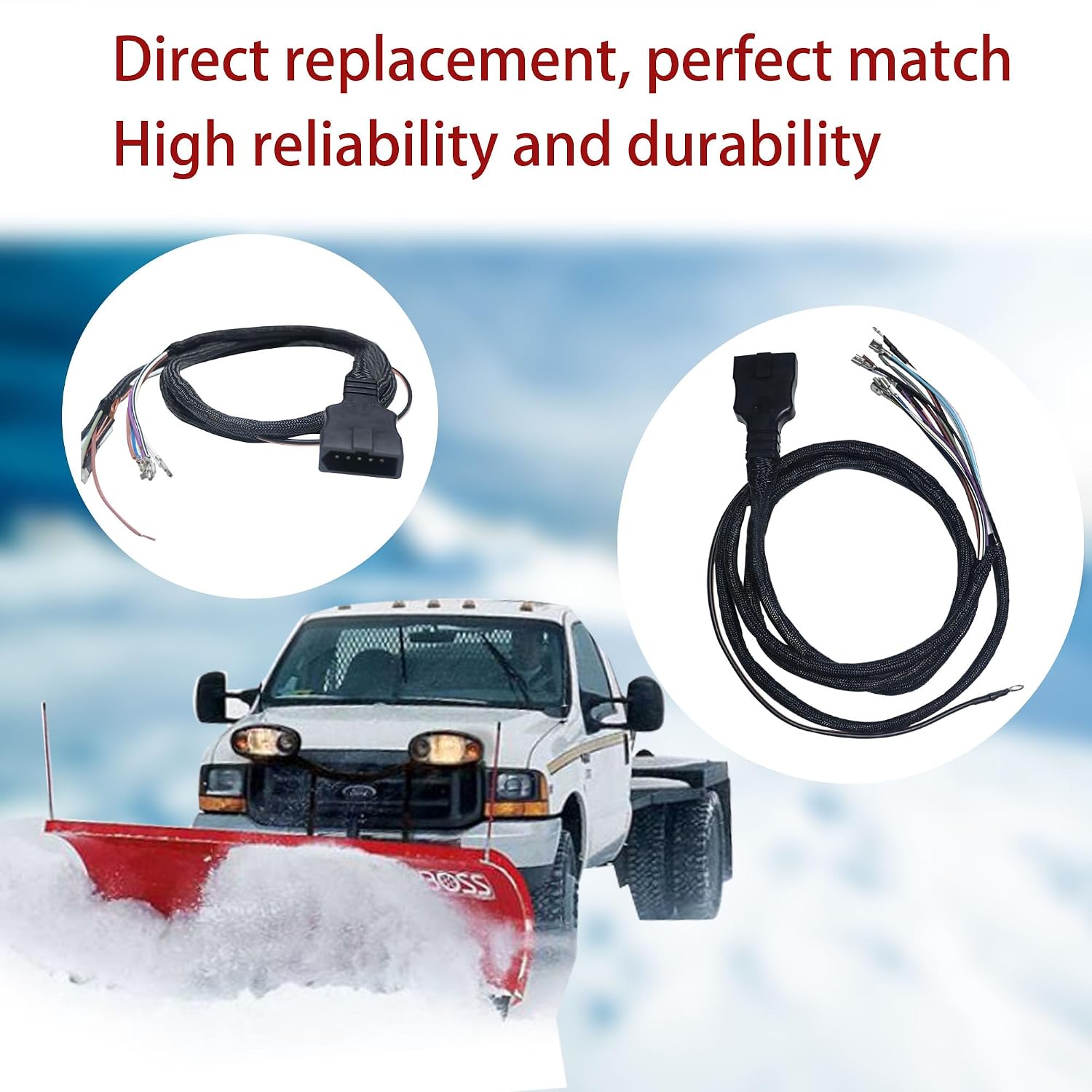 26347 26377 26357 11 Pin Plow Side Light Wiring Harness Fit for Western Fisher Blizzard (26347)