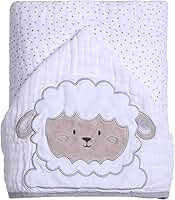 Toalha de Banho Soft Papi Friends com Capuz Bord. 90Cm X 75Cm, Branco/Cinza