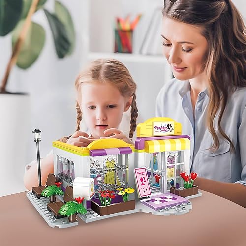 Miniatura 7 de BRICK STORY Dream Girls Friends - Kit de construcción de casa, 892 piezas de bloques de construcción de villas grandes, juego de juguetes de casa de