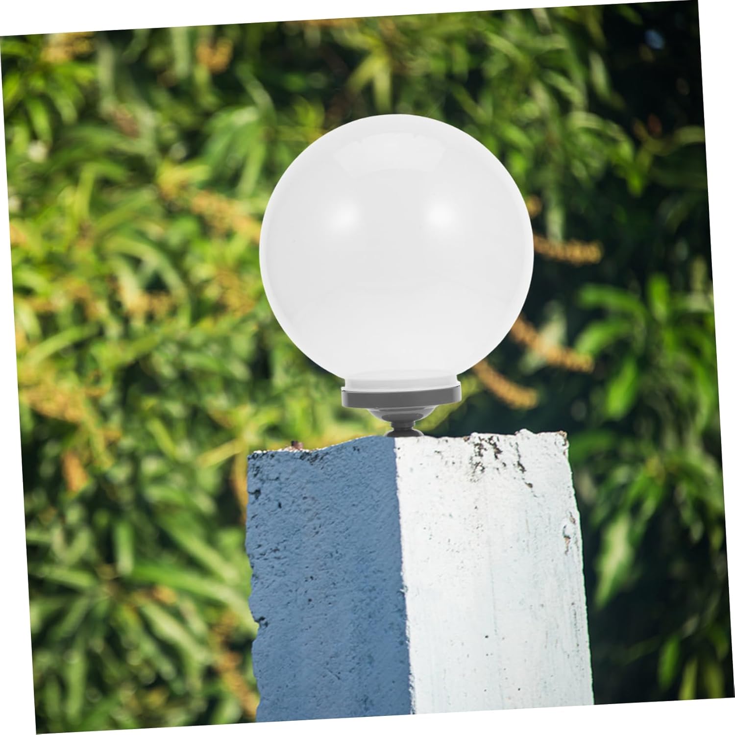 TOYANDONA Acrylic Decorative Lamp Post Globe Fixture Spherical Light Cover for Outdoor Lighting Easy Install Post Top Globe for Garden Patio and Landscape