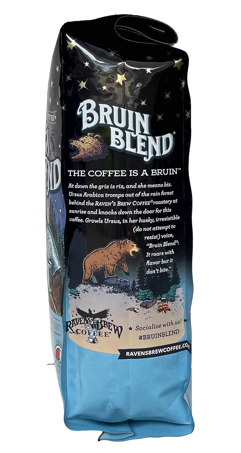 Ravens Brew Whole Bean Bruin Blend, 12-Ounce Bags (Pack of 2)