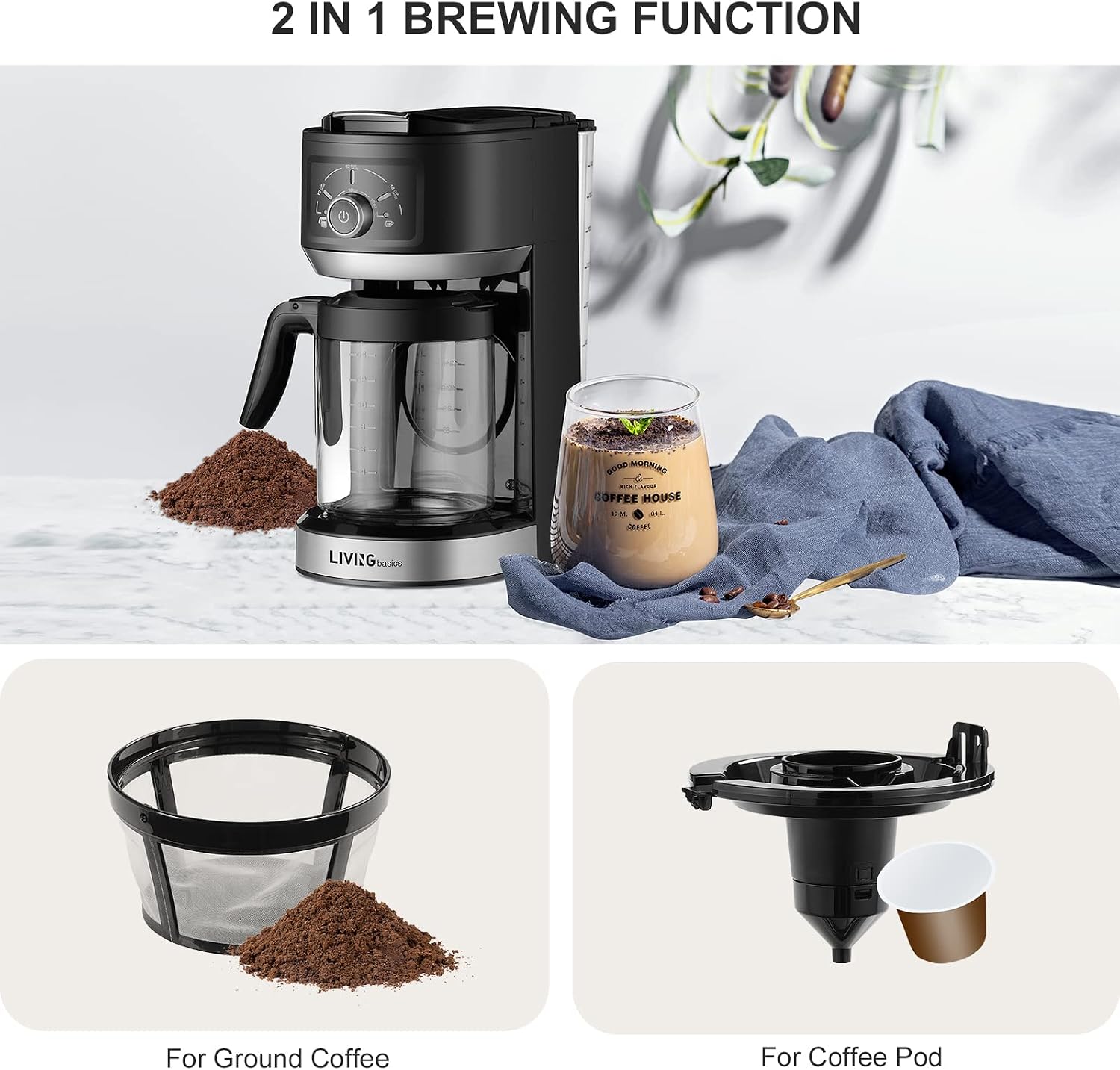 LIVINGbasics Single Serve Coffee Brewer 