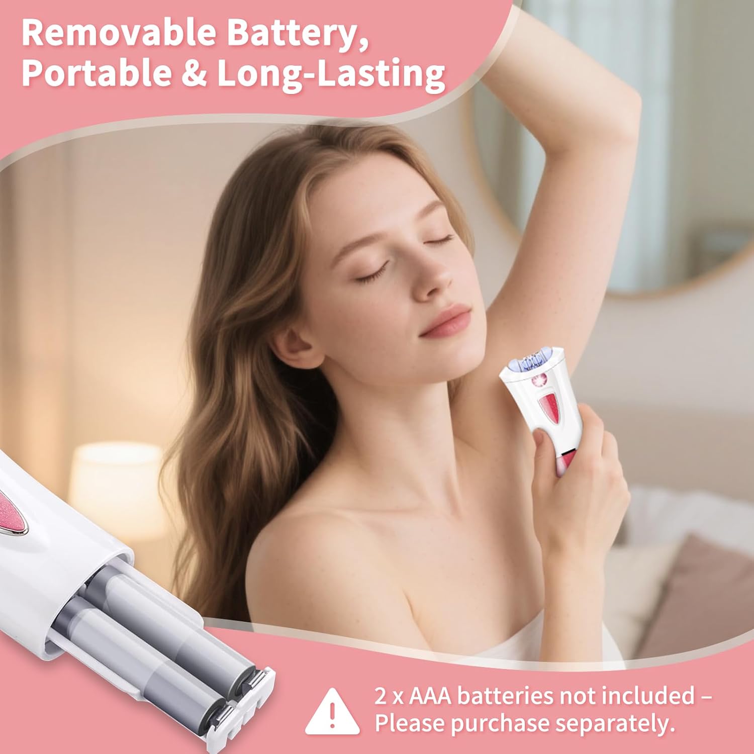 2026 Upgraded Facial Epilator for Women, Cordless Electric Tweezers Hair Removal Device with LED Light, Precise & Painless Face Epilator Hair Remover for Face/Lip/Arms/Legs/Bikini Line (Red)