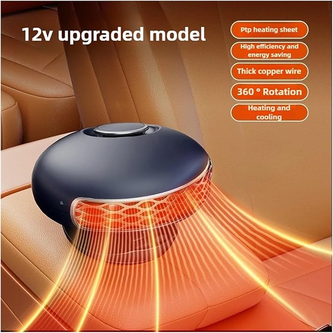 Calefactor Eléctrico Portátil 150W 12V/24V para Auto miniatura 2