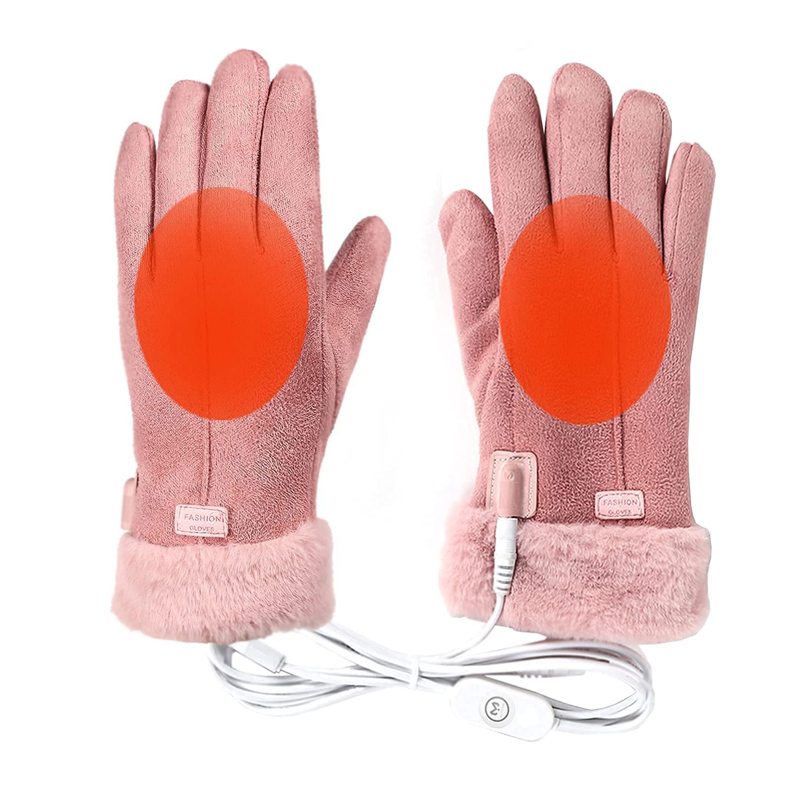 Guantes térmicos Recargables USB, Guantes de esquí eléctricos con 3 Niveles de Calentamiento Guantes de Pantalla táctil para Mujer Guantes térmicos de Invierno Calentadores de Mano