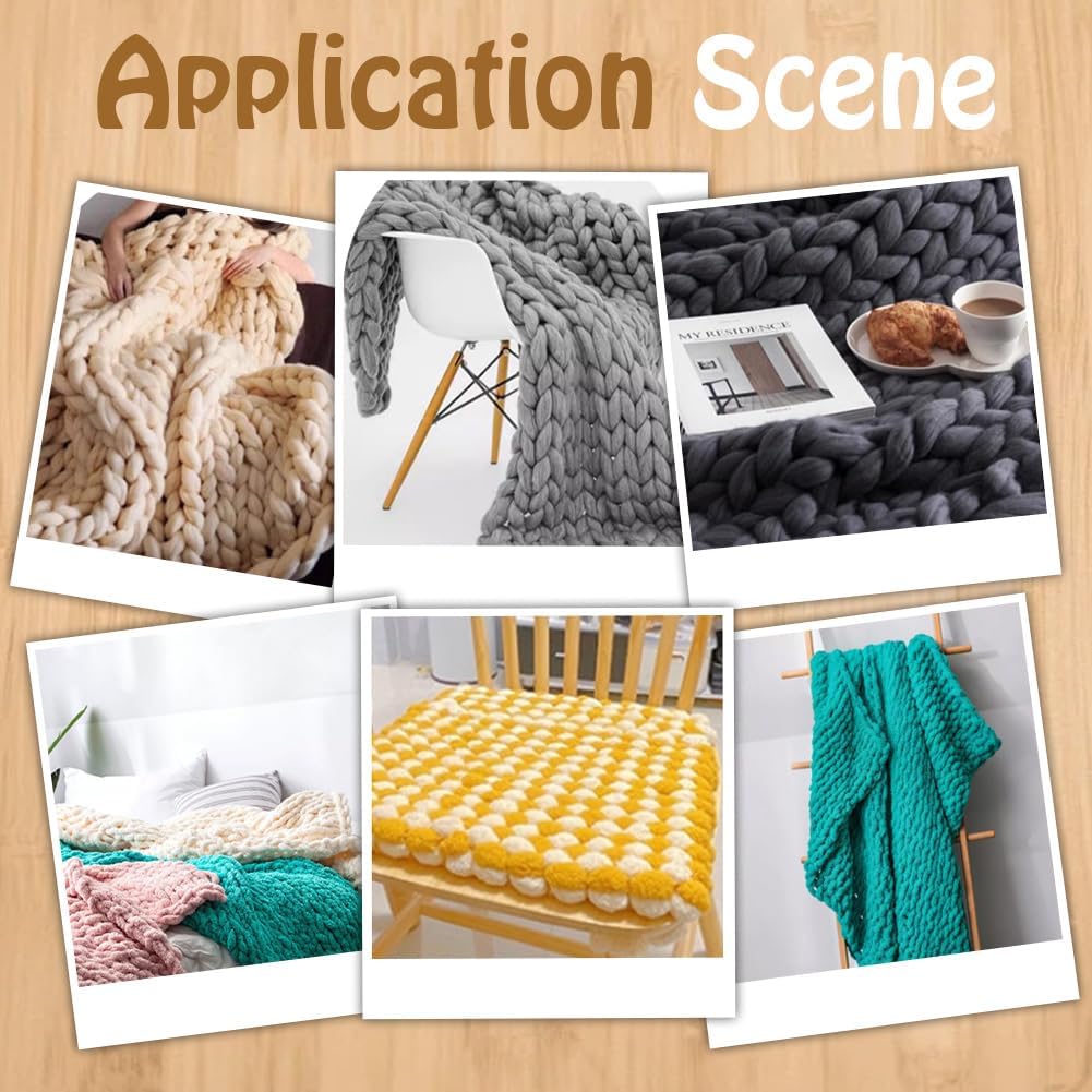 UNICRAFTALE 53.6" Chunky Knitting Blanket Looms Wooden Knitting Loom Kit Pine Frame Foldable Loom for Hand Weaving Beginner Looms Parent Craft Gift Making 26.8x1.9x3.0 Inch